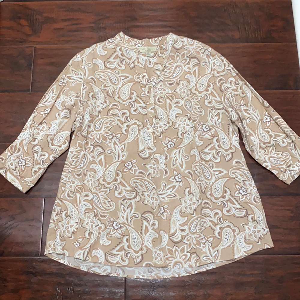 Light Brown Tan Appleseed’s Blouse